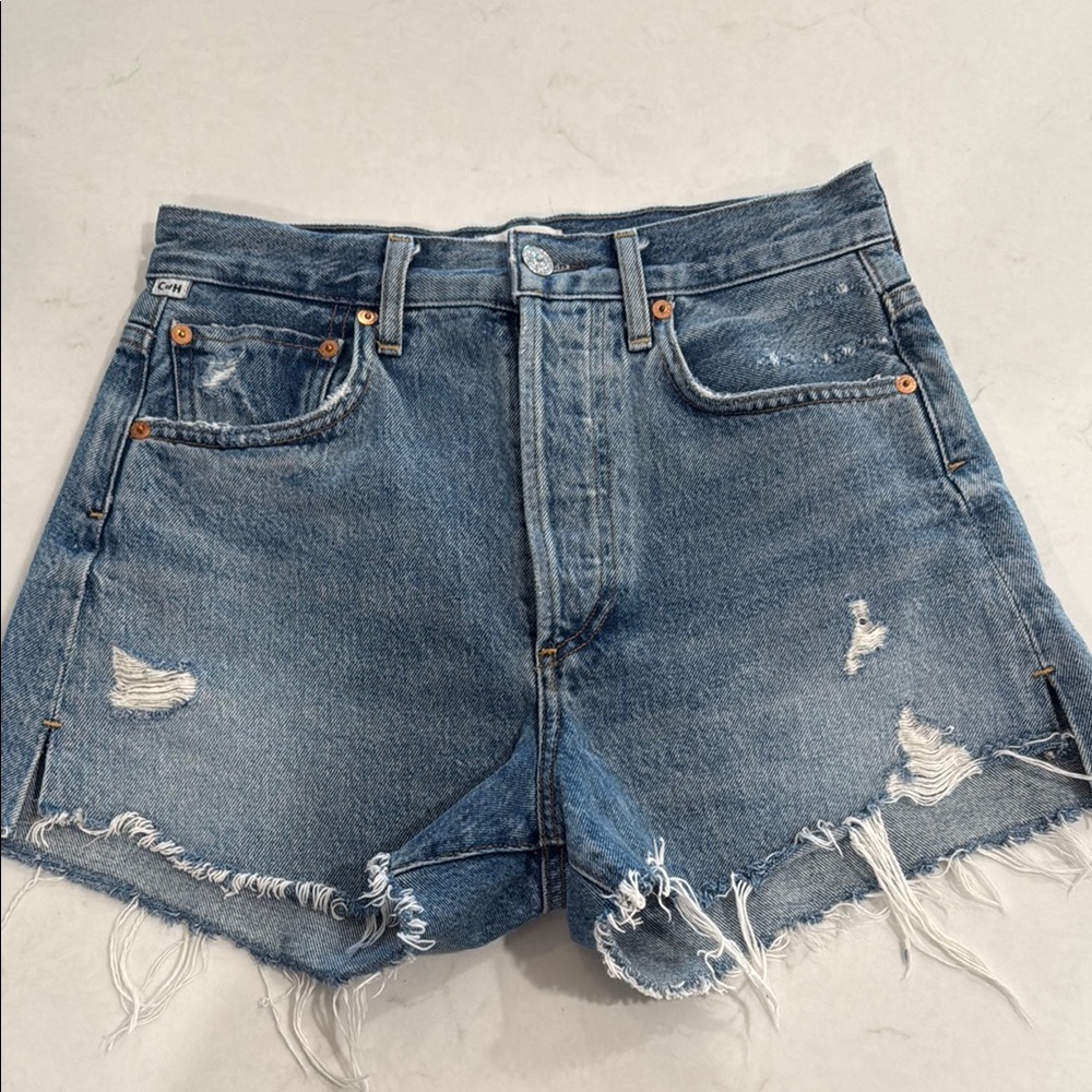 Citizens Of Humanity Distressed Blue Jean Shorts size 24